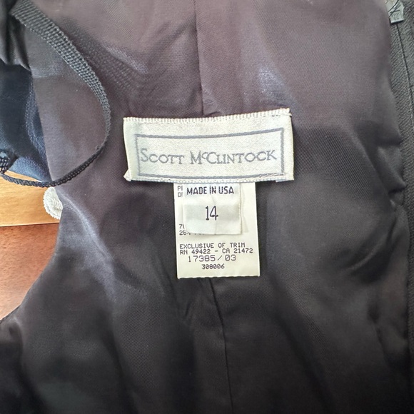 Scott McClintock Vintage Off Shoulder Elegant Black Dress size 14 - Picture 5 of 5